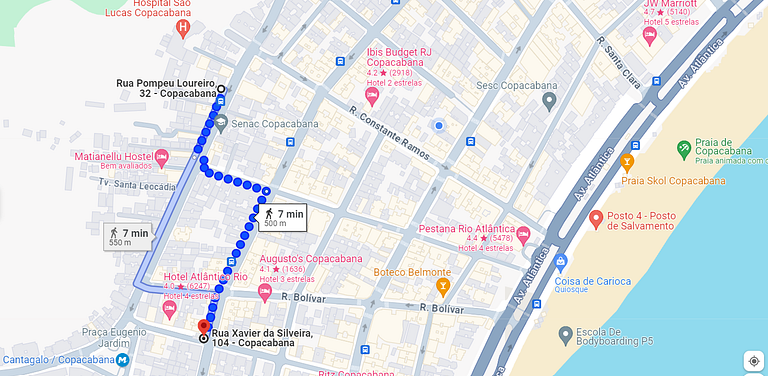 PL50 - Apto 3 quartos perto da Praia de Copacabana