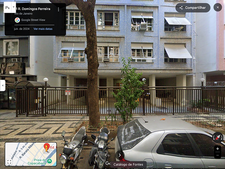 DF81 - Apto vista do mar 4 min praia de Copacabana