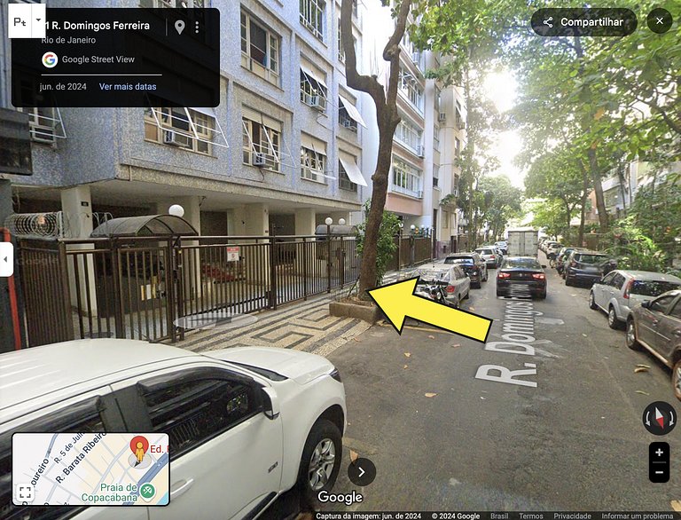 DF81 - Apto vista do mar 4 min praia de Copacabana