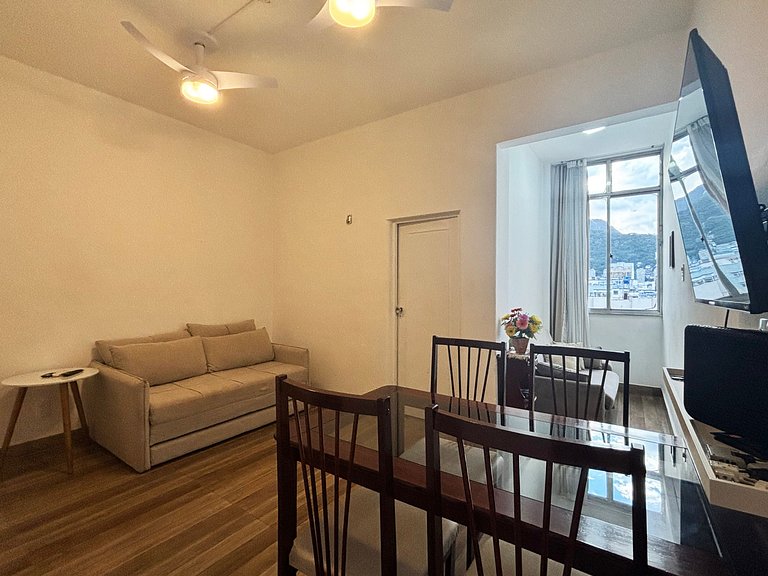 AD12 - Apto a 4 min da praia - vista pro Cristo