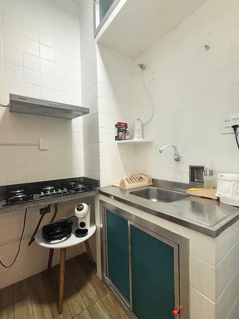 AD12 - Apto a 4 min da praia - vista pro Cristo